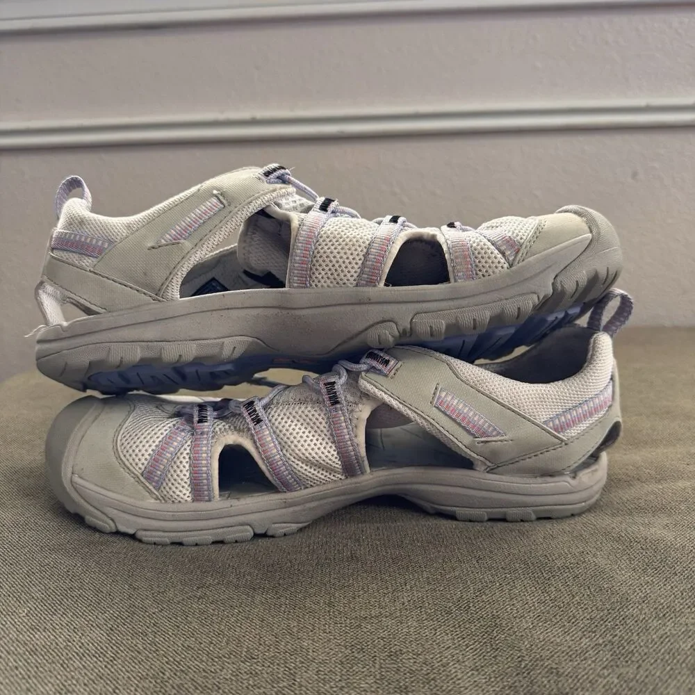Teva Sandals Kids Youth Size 6 Manatee Hiking Water Shoes Grey Purple Closed Toe